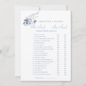 フローラは彼女がブライダルシャワーゲームカードを言った 案内状 (正面)