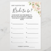 フローラは彼女のシャワーゲームカードの年齢を推測する チラシ (正面)