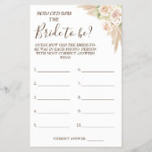 フローラは彼女のシャワーゲームカードの年齢を推測する チラシ (正面)