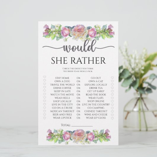 フローラは彼女はむしろブライダルシャワーゲーム (スタンド正面)