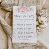 フローラは彼女はむしろブライダルシャワーゲーム