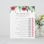 フローラは彼女はブライダルシャワーゲームと言った (スタンド正面)