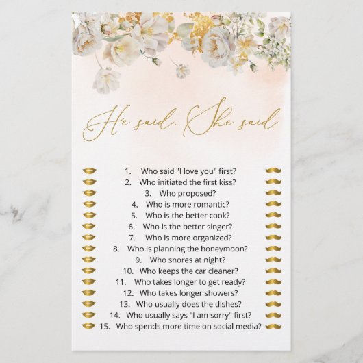 フローラは彼女は誰がゲームを言ったか推測すると言った (正面)