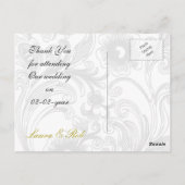 フローラは灰色と黄色に輝結婚く ポストカード (裏面)