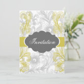 フローラは灰色と黄色に輝結婚く 招待状 (スタンド正面)