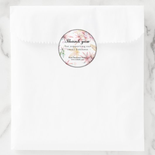 フローラは私たちのスモールビジネスをサポートしてくれてありがとう ラウンドシール (バッグ)