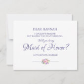 フローラは私のメイド・オブ・オーナー(花嫁付き添い人)カード 招待状 (裏面)