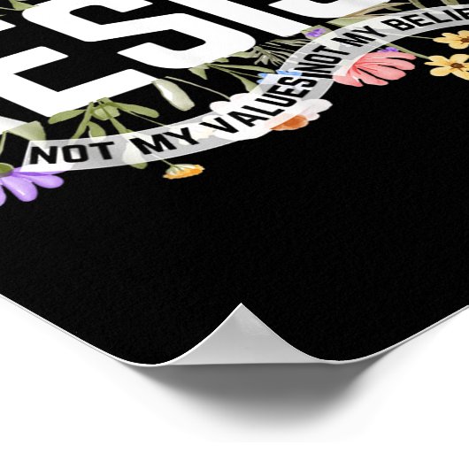 フローラは私の大統領のアンチトランプに抵抗しない ポスター (角)