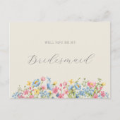 フローラは私の花嫁のプロポーザルのカードか インビテーションポストカード (正面)