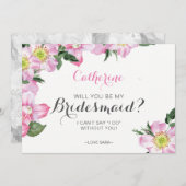 フローラは私の花嫁の名刺か 招待状 (正面/裏面)