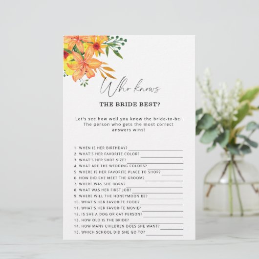 フローラは花嫁のゲームを知っ最高のている (スタンド正面)