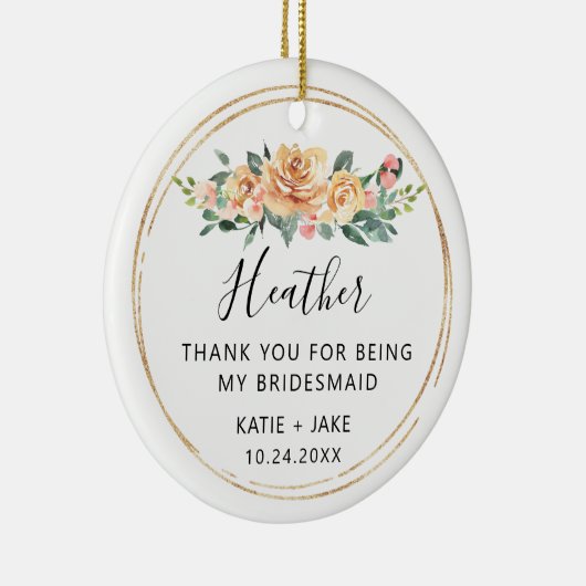 フローラは花嫁をしてくれてありがとう セラミックオーナメント (右)