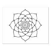 フローラは4" x 5"のゴム印で色を濃くする ラバースタンプ (インプリント)