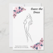 フローラは、ドレスブライダルシャワーのゲームカードを推測 招待状 (正面)