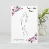 フローラは、ドレスブライダルシャワーのゲームカードを推測 招待状 (スタンド正面)
