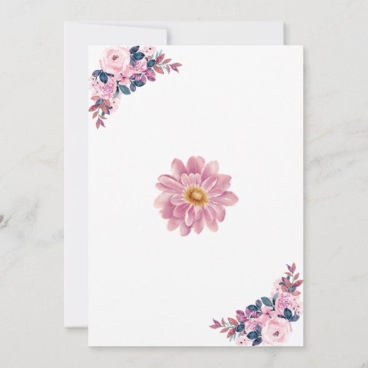 フローラは、ドレスブライダルシャワーのゲームカードを推測 招待状 (裏面)