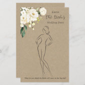 フローラは、ドレスブライダルシャワーのゲームステータスを推測 (正面/裏面)