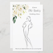 フローラは、ドレスブライダルシャワーのゲームステータスを推測 (正面/裏面)