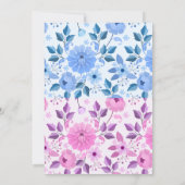 フローラひな形の表示 招待状 (裏面)