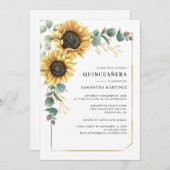 フローラひまわりキンセアニェラ15th誕生日パーティー 招待状 (正面/裏面)