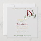 フローラひまわりサプライズ誕生日パーティー 招待状 (裏面)