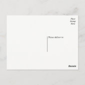 フローラひまわりサンフラワーサンキューブラック&イエローフラワー ポストカード (裏面)