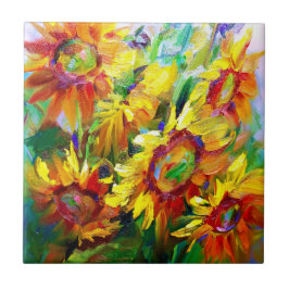 フローラひまわりタイルデザイン タイル