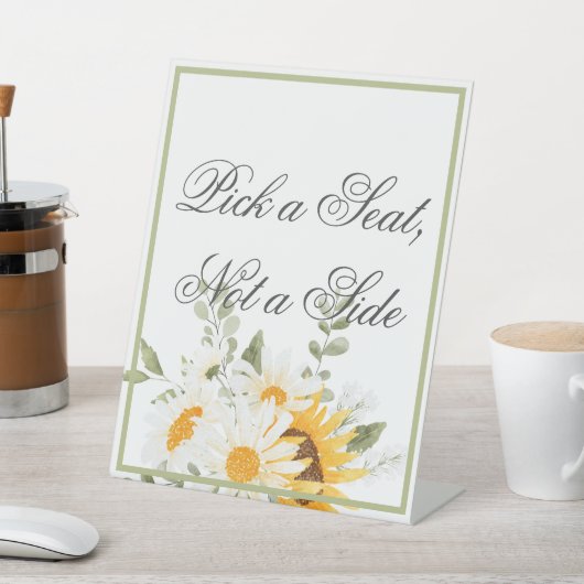 フローラひまわりデイジー – サイドではなくシートを選択 台座サイン (インサイチュ)