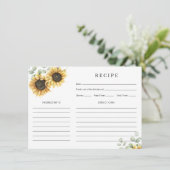 フローラひまわりブライダルシャワーレシピカード (スタンド正面)