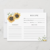 フローラひまわりブライダルシャワーレシピカード (正面)
