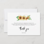 フローラひまわりブライダルシャワー サンキューカード (裏面)