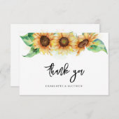 フローラひまわりブライダルシャワー サンキューカード (正面/裏面)
