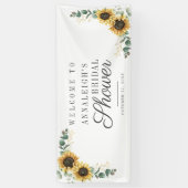 フローラひまわりモダンブライダルシャワー歓迎 横断幕 (縦)