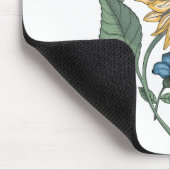 フローラひまわりモノグラム名マウスパッド マウスパッド (コーナー)