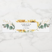 フローラひまわりユーカリ水結婚色 ペットボトルラベル (シングルラベル)