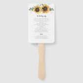 フローラひまわりユーカリ結婚式 プログラム ハンドファン (裏面)
