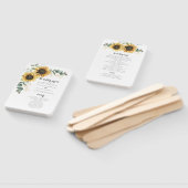 フローラひまわりユーカリ結婚式 プログラム ハンドファン (組立なし)