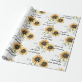フローラひまわりユーカリ60誕生日 ラッピングペーパー (アンロールド)