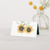 フローラひまわり名と結婚日付 プレイスカード (裏面)