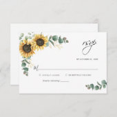 フローラひまわり式RSVPエンクロージャカード ノートカード (正面/裏面)
