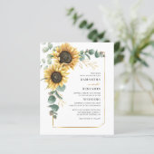フローラひまわり植物性結婚式招待状 (スタンド正面)