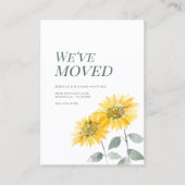 フローラひまわり水の色の移動の発表 名刺 (正面)