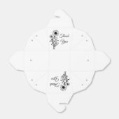 フローラひまわり白黒結婚ズサンキュー フェイバーボックス (折り畳みなし)