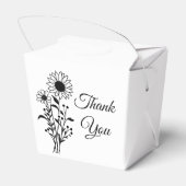 フローラひまわり白黒結婚ズサンキュー フェイバーボックス (裏面サイド)