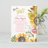 フローラひまわり素朴園の女の子のベビーシャワー 招待状 (スタンド正面)