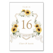 フローラひまわり紫陽花クレストテーブル番号 テーブルナンバー (正面)