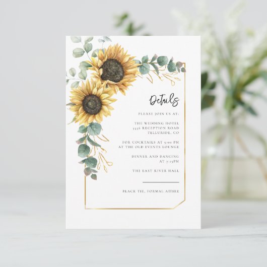 フローラひまわり結婚スクリプト詳細 エンクロージャーカード (スタンド正面)