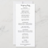 フローラひまわり結婚式 プログラムイエローホワイトカード (裏面)