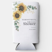 フローラひまわり緑ブライダルシャワー スリム缶クーラー (正面)