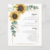 フローラひまわり緑結婚式 プログラム (正面)